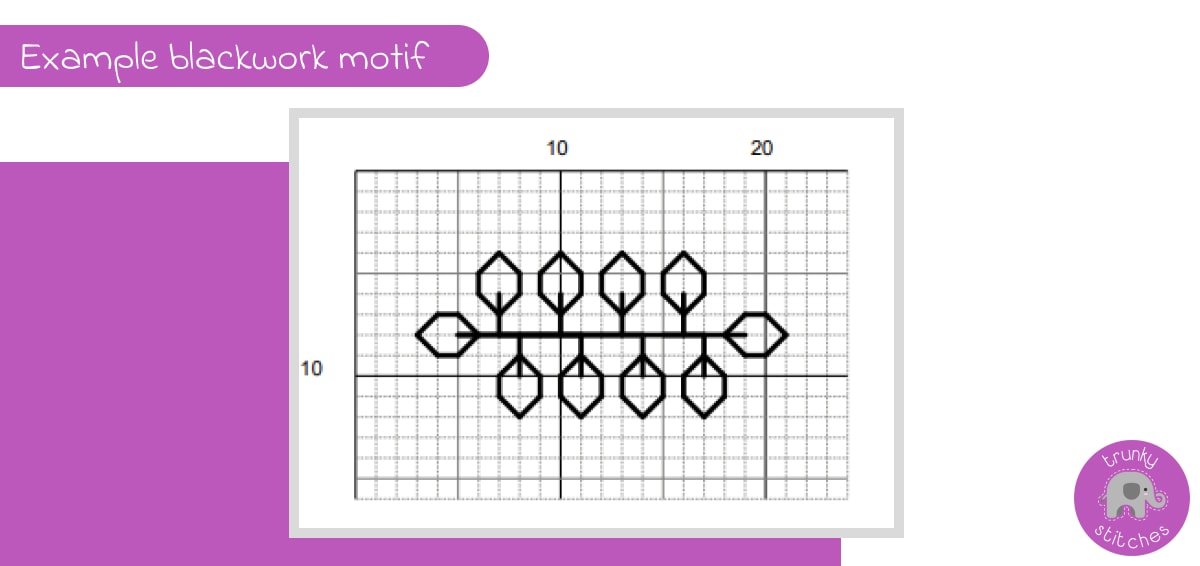 Blackwork motif chart