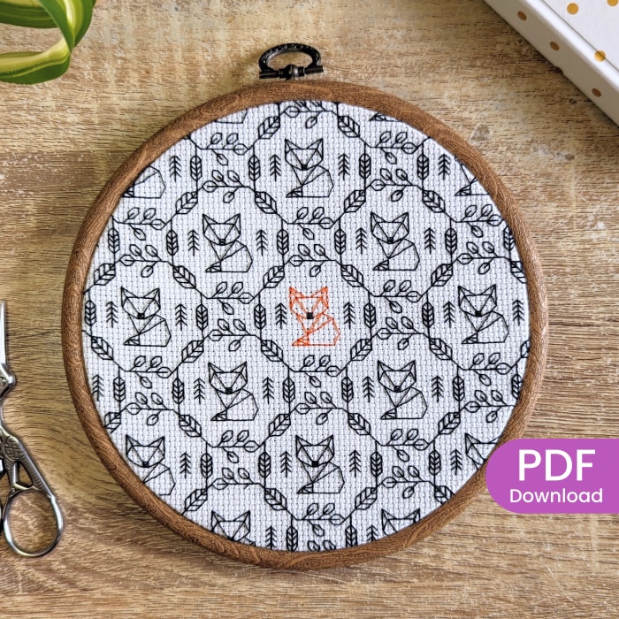 Cute Gray Cat Cross Stitch Pattern Download PDF Animal Cross